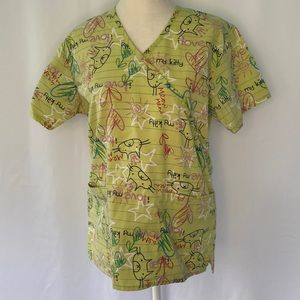 💜3/$15 Delta Scrub with “I love my kitty”